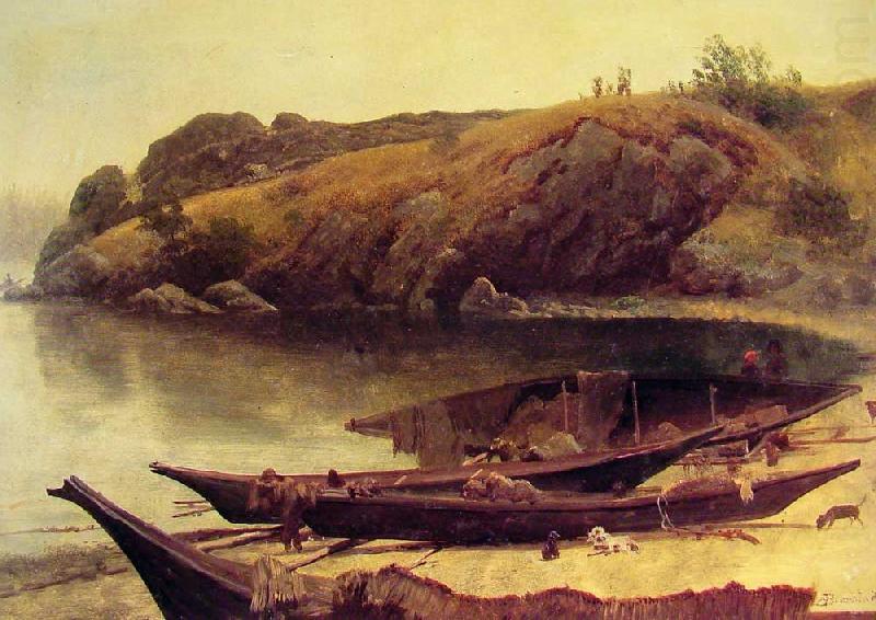 Albert Bierstadt Canoes china oil painting image